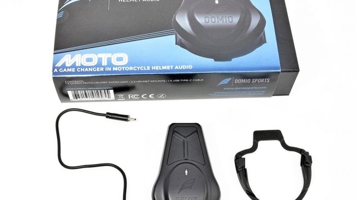 The Domio Sports Moto bluetooth music device.