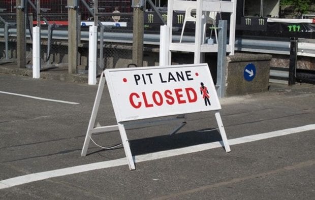 pit lane closed