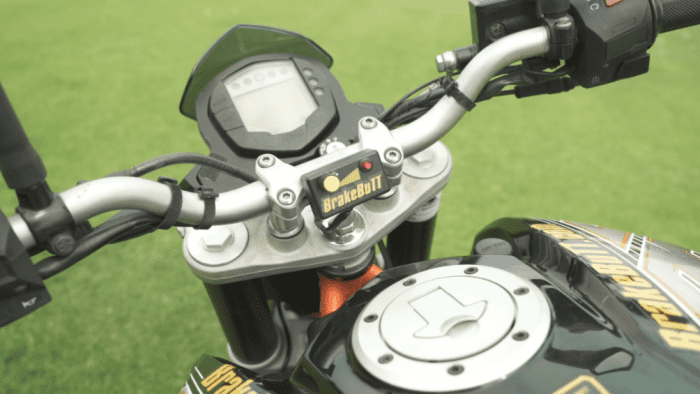 BrakeBuTT on a motorcycle