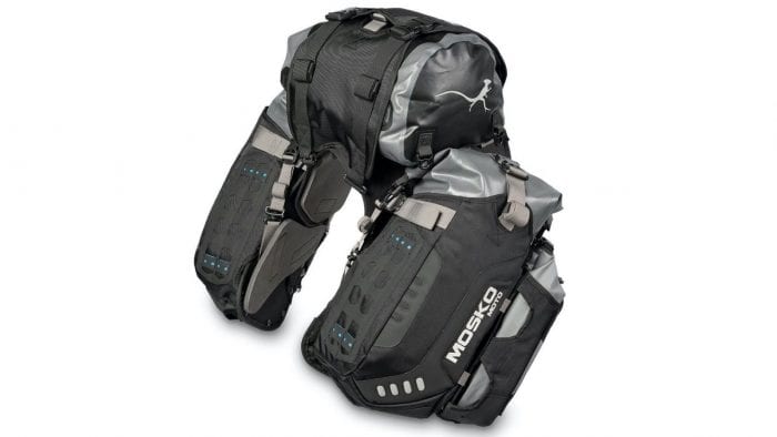 the Mosko Moto Reckless 80L v3.0 Revolver Luggage