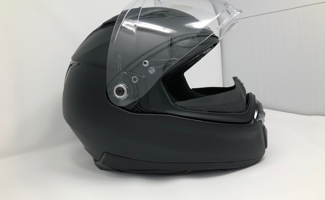 HJC F70 visor propped open