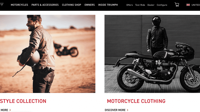 Triumph online shop