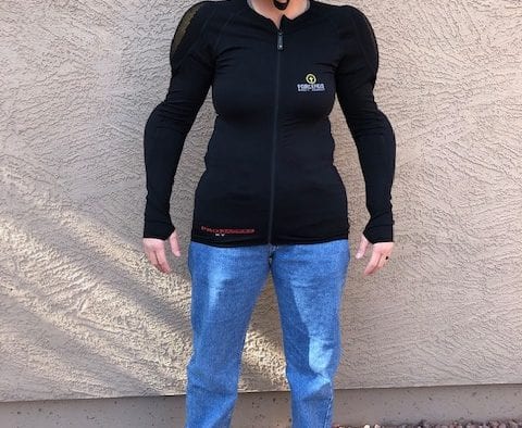 Forcefield Pro Jacket X-V2 front view untucked to show the length