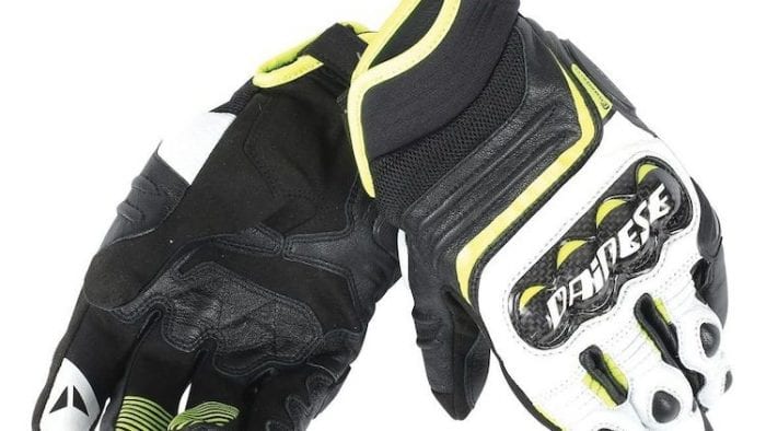 dainese carbon d1 short gloves yellow