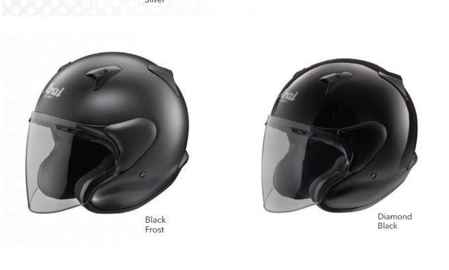 Various colour selections for Arai XC helmet