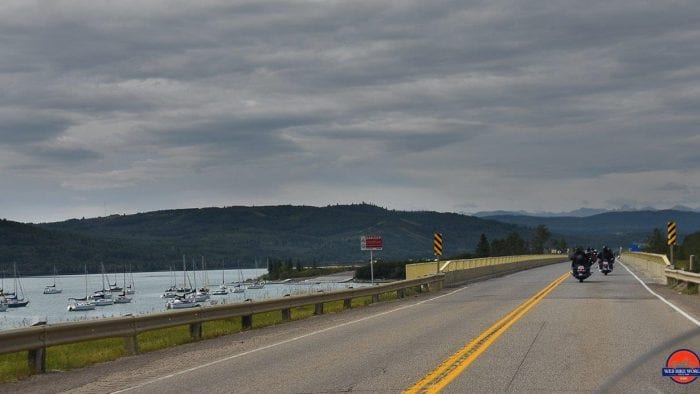 Grey sky at Ghost Lake Reservoir.