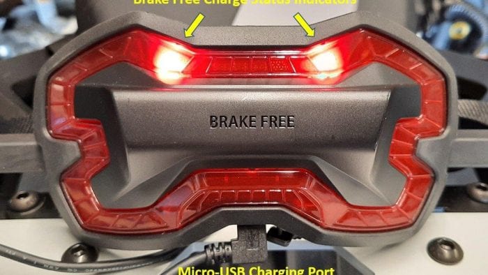 Brake Free Wireless Helmet Light charging indicators