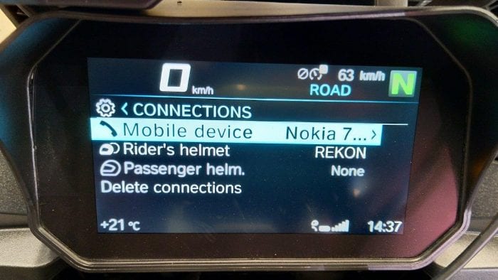 iASUS REKON system pairing screen