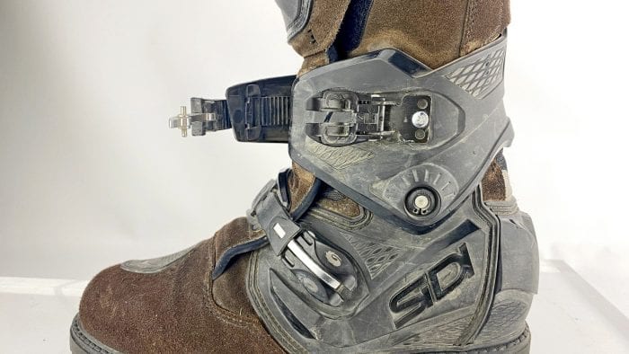 The Sidi Adventure 2 Goretex boots have an abundance of TPU armor around the ankle areas.