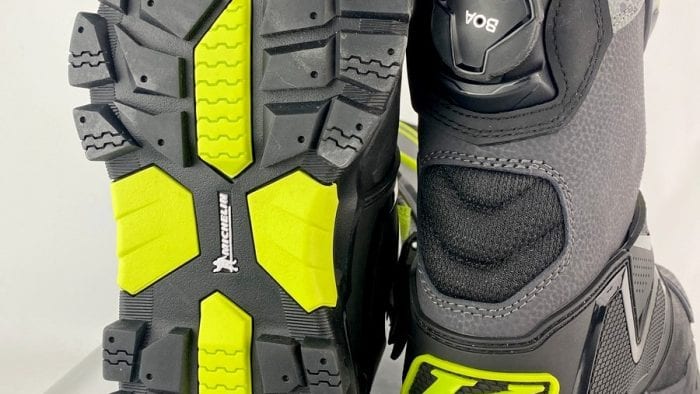 The soles on the Klim Adventure GTX boots are made by Michelin.