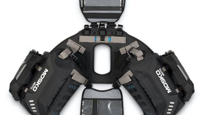 The harness for the Mosko Moto Reckless 80L v3.0 Revolver luggage system.
