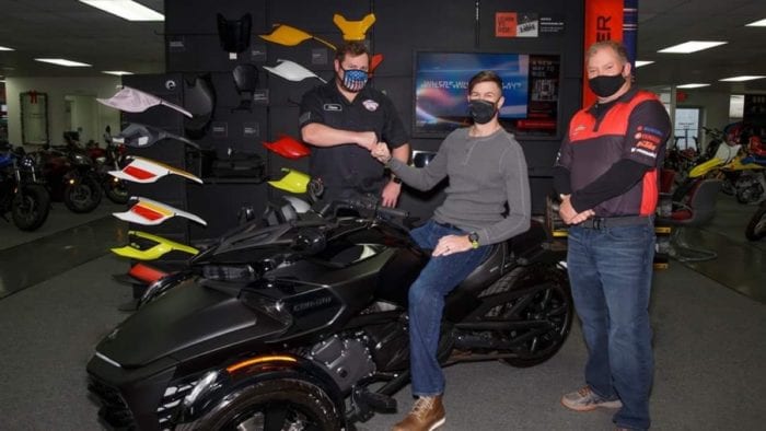 Aubrey Hand Receives Can-Am Spyder FS-3