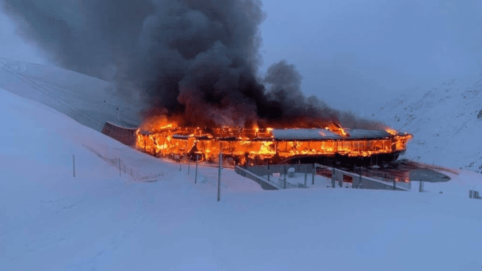 Top mountain museum fire