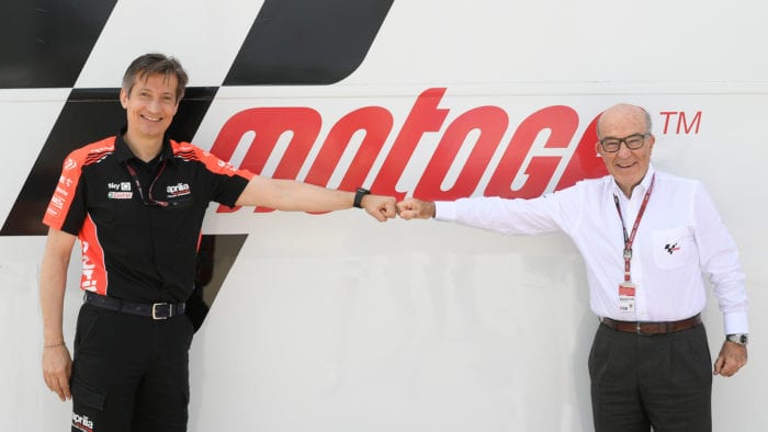 Massimo with Aprilia Racing