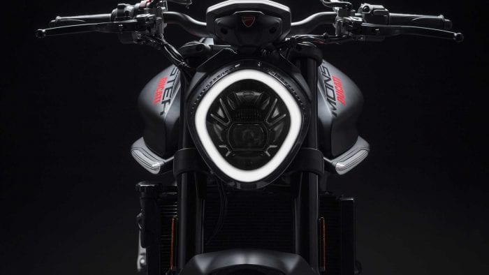 Front view of a Ducati Monster