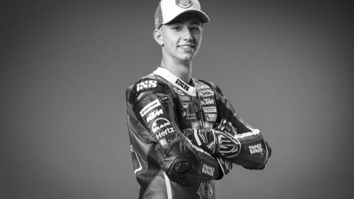 Dorna Sports photo depiction of the late Jason Dupasquier