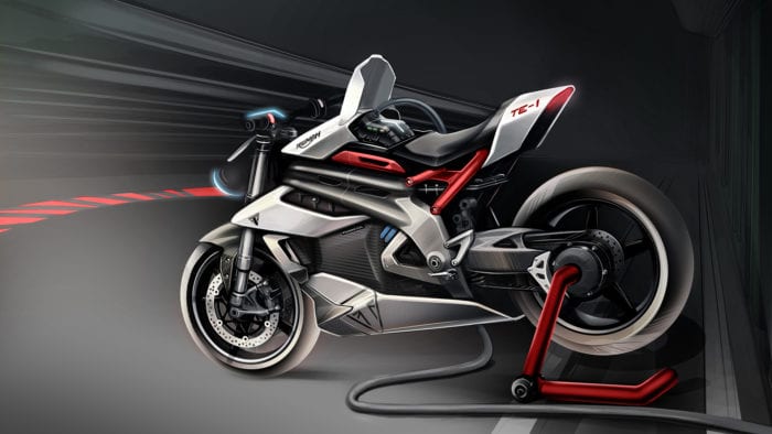 Triumph's TE-1 Electric Superbike Concept Art