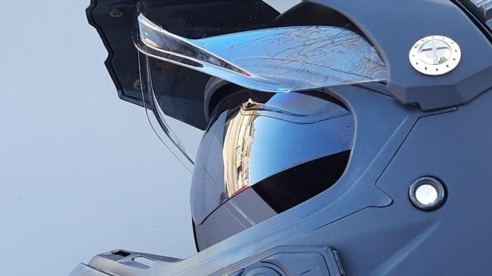 Close up side view of the Sedici Viaggio Parlare helmet