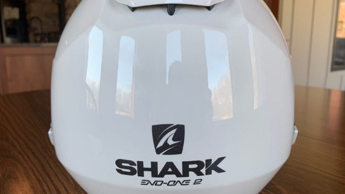 Rear view of the Shark EVO One 2 helmet
