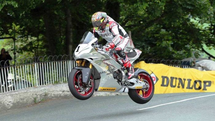 side view of Norton V4 SS AT the Isle of Man