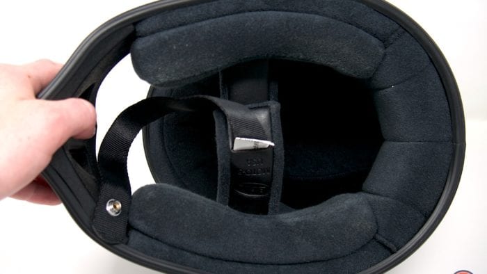 Bell Moto-3 Helmet interior opening