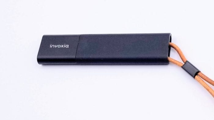 Up close view of Invoxia cellular GPS tracker