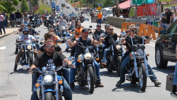 Riders participate at the Laconia Bike Week