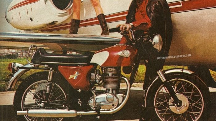 A vintage advertisement for BSA Motorcycles