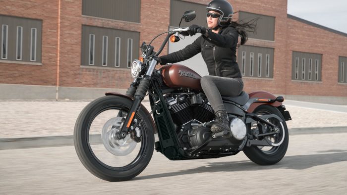 a female rider enjoys her Harley Davidson bike, presumably purchased through the all-new H-D1™ MARKETPLACE Harley Davidson has just revealed the all-new H-D1™ MARKETPLACE
