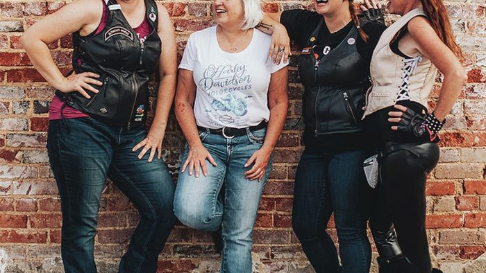 A picture of various members of the Ladies In Leather Rally