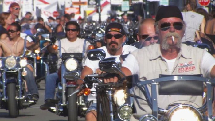 A view riders of the 1985 Sturgis Rally