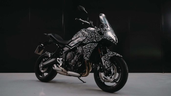 A view of the Triumph Tiger 660 prototype