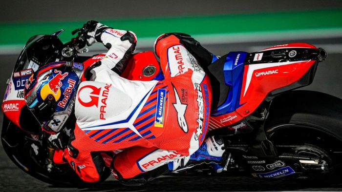 a view of a racer in the Pramac racing team of 2021