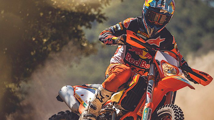 A view of a rider enjoying the 2022 KTM 350 EXC-F FACTORY EDITION