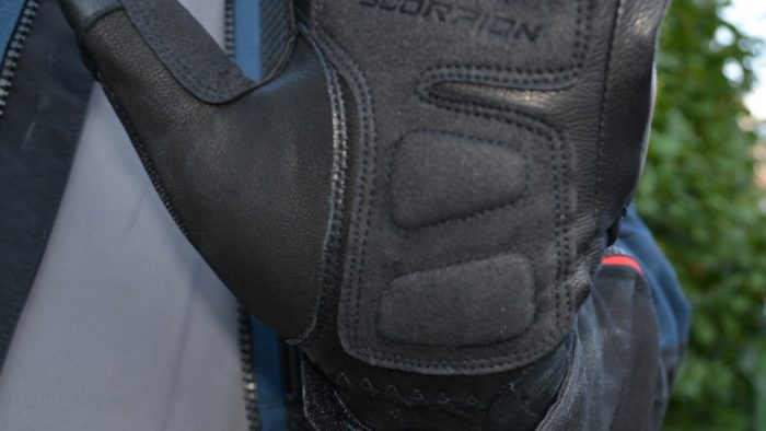 Double stitching on the palm of the EXO Talon gloves