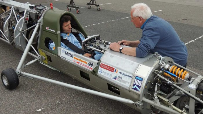 Guy Martin in the 52 Express - a streamliner set to break the land speed record.