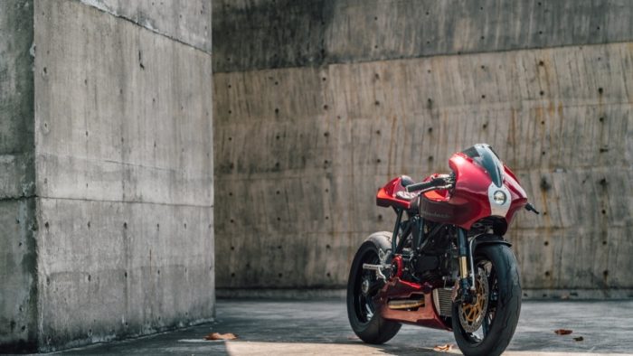 A 1979 Ducati MH900e, modded out by Onehandmade customs; media gleaned from Onehandmade's Facebook page