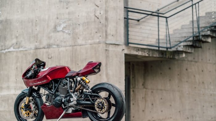 A 1979 Ducati MH900e, modded out by Onehandmade customs; media gleaned from Onehandmade's Facebook page