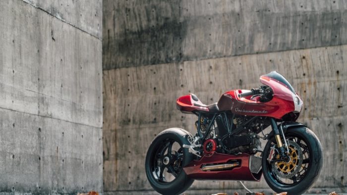A 1979 Ducati MH900e, modded out by Onehandmade customs; media gleaned from Onehandmade's Facebook page