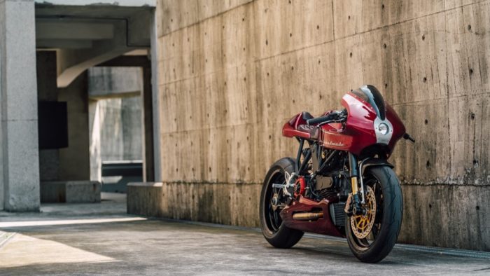 A 1979 Ducati MH900e, modded out by Onehandmade customs; media gleaned from Onehandmade's Facebook page