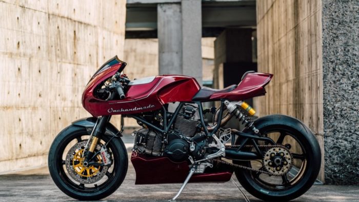 A 1979 Ducati MH900e, modded out by Onehandmade customs; media gleaned from Onehandmade's Facebook page