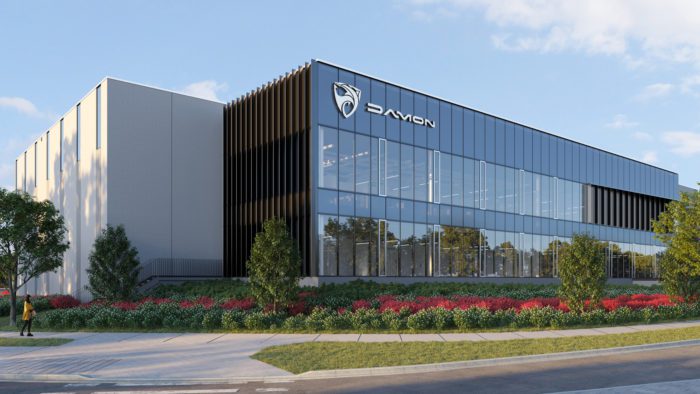 A 3D rendering of the new plant being built in Surrey for Damon Motorcycles