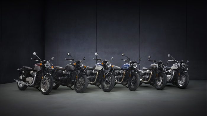 A view of the Bonneville range that has been blessed with Triumph's Gold Line Edition