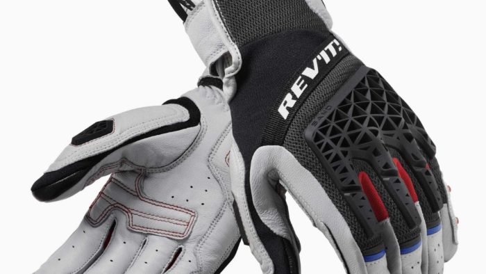 REV'IT Sand 4 Gloves in black and light grey on white background