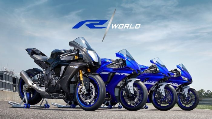 A side view of the Yamaha YZF Lineup