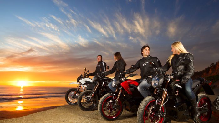 A view of the Zero Motorcycles 2022 lineup