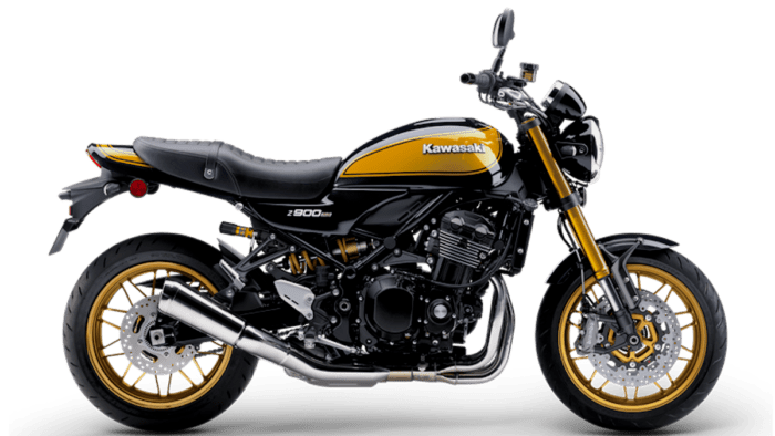 A side view of a Kawasaki Z900RS SE