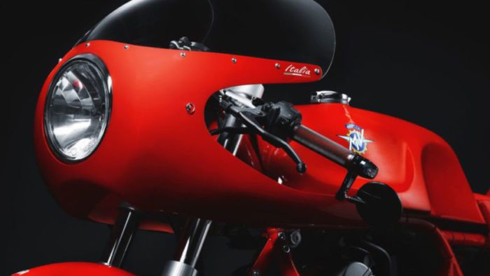 A side view of the Magni Italia - a special edition bike created by the Magni boys in commemoration of their father passing five years ago