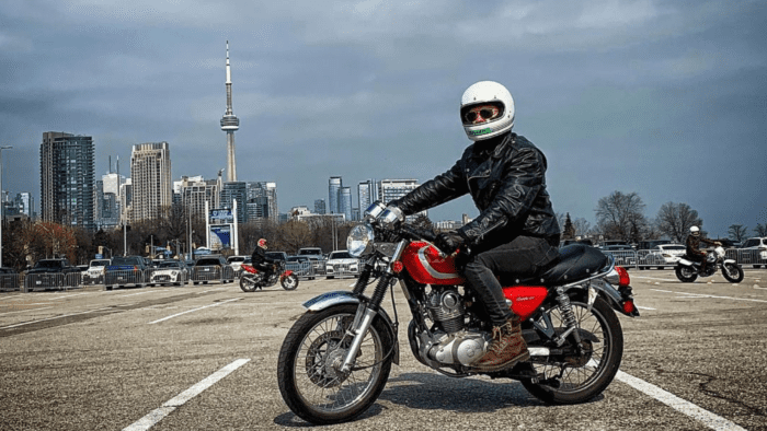 A view of riders enjoying a motorcycle riding and safety course