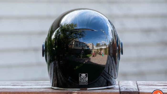 Rear view of Bell Bullitt Helmet in Gloss Black colorway